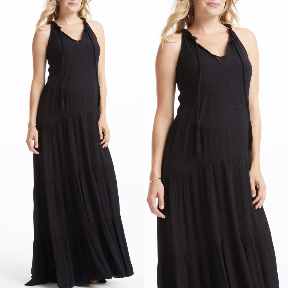 NWT Maternity-Friendly Ella Moss Black Maxi Dress